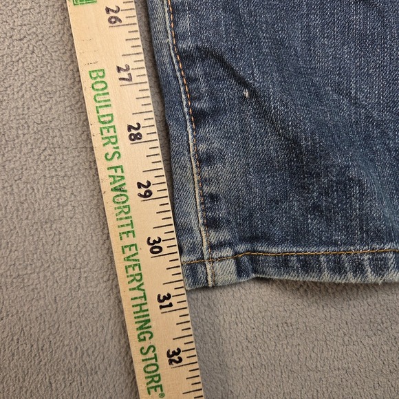 Levi's 504 Jeans Mens 30x30 Blue Straight Leg Whiskers Honeycomb Selvedge - Picture 9 of 12